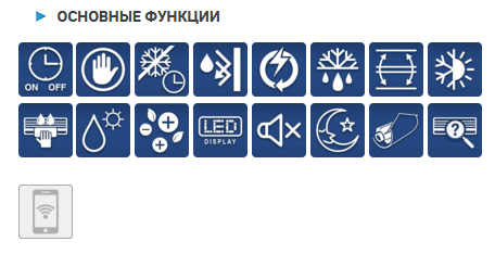 Функции и основные особенности кондиционера Samurai SMA-HRDN1 серии FZ-В-DC Inverter:
